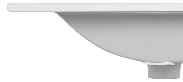 Comad Závesná kúpeľňová skrinka Aster Lava so zápustným umývadlom 60 cm biela