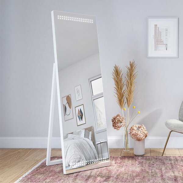 Zrkadlo Niro biele LED 70 x 180 cm