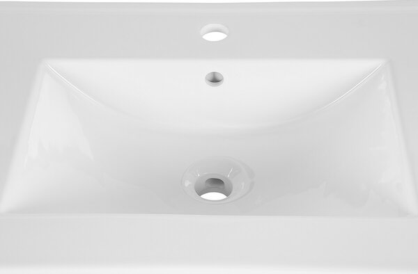 Comad Závesná kúpeľňová skrinka Aster Lava so zápustným umývadlom 60 cm biela