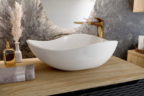 Comad Závesná skrinka Aster Ovalia Cloud s umývadlom 120 cm dub cremona/zelená