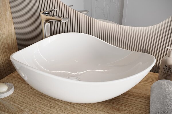 Comad Závesná skrinka Aster Ovalia Cloud s umývadlom 120 cm dub cremona/zelená