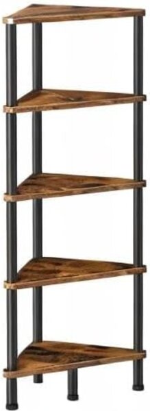 Rohový regál Vasagle Ebbi 30 cm hnedý/čierny