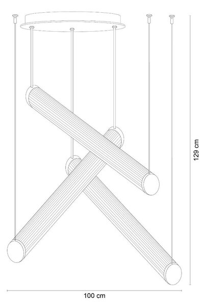 Zuma Line 002177-030011 LED závesné stropné svietidlo COMO integrovaný LED zdroj