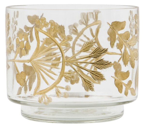 Sklenený svietnik Find Clear Gold