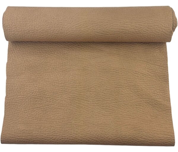 Ekokoža Largo Dark Camel, poťahová látka na podklade, hrubá, metráž