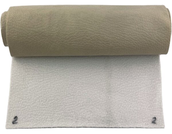 Ekokoža Largo Beige, poťahová látka na podklade, hrubá, metráž