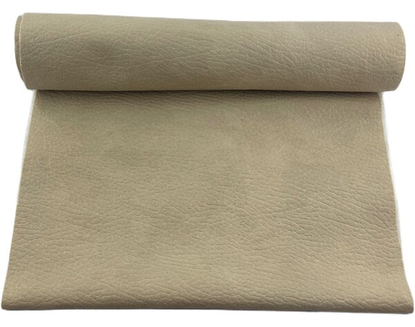 Ekokoža Largo Beige, poťahová látka na podklade, hrubá, metráž