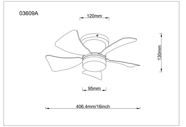 Globo HINES 03609A LED ventilátor s osvetlením | 10W LED | 750lm