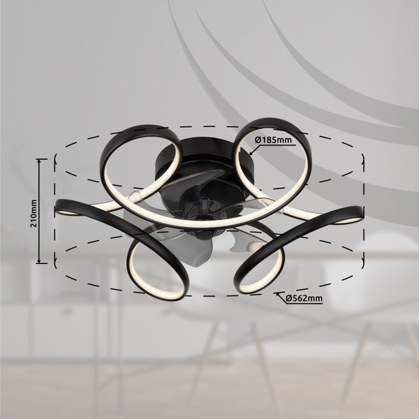 Globo LORIS 03638 LED ventilátor s osvetlením | 40W LED | 1500lm