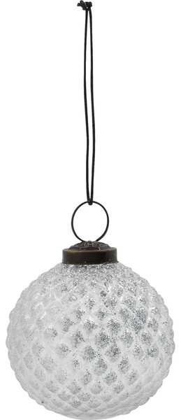 Vianočná ozdoba Snowi Clear Silver – set 4 ks