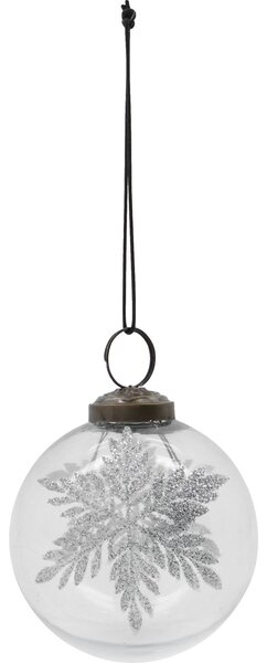 Vianočná ozdoba Snowi Clear Silver – set 4 ks