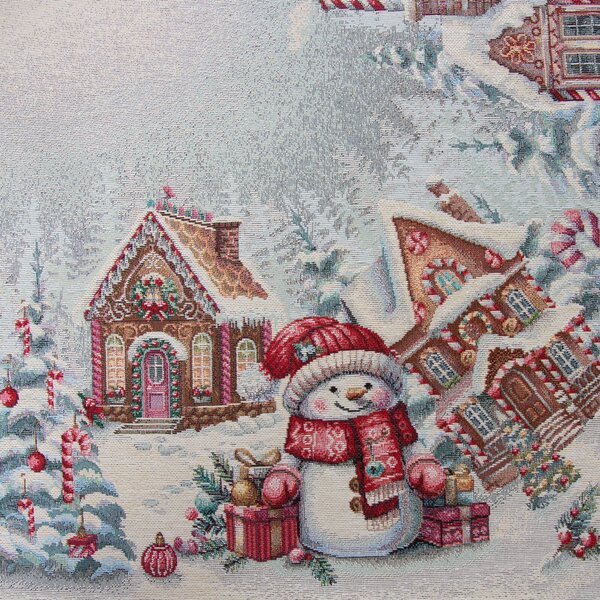 VIANOČNÝ GOBELÍNOVÝ OBRUS NOELVILLE 100X100 CM VZOROVANÝ