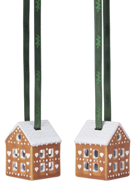 Keramické vianočné ozdoby Gingerbread – sada 2 ks
