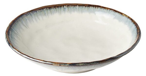 Biely keramický hlboký tanier MIJ Aurora, ø 24 cm