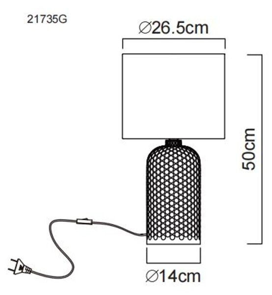 Globo SOFIA 21735G stolná lampička E27