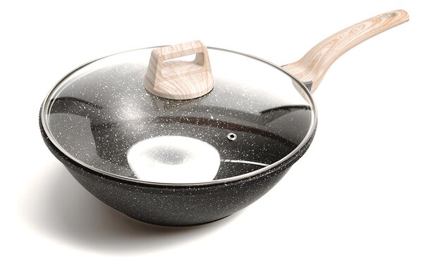 KONDELA WOK panvica s pokrievkou, priemer 30 cm, KAROTE