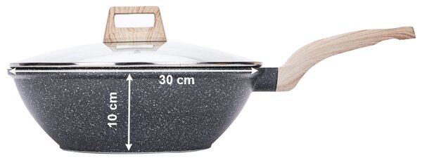 KONDELA WOK panvica s pokrievkou, priemer 30 cm, KAROTE