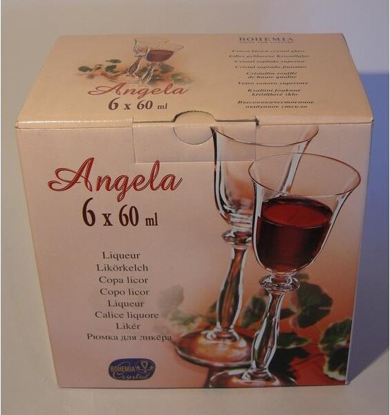 BOHEMIA ANGELA POHÁR NA LIKÉR 60ML SADA 6 KS