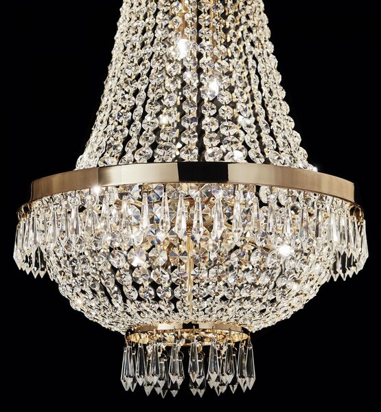 Závesné svietidlo - luster Ideal lux CAESAR 114729 - transparentný / zlatá
