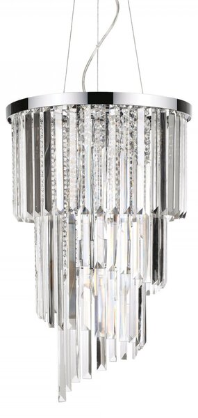 Ideal Lux 117737 závesné stropné svietidlo Carlton 8x40W | E14 - chróm