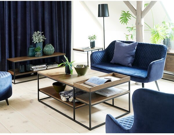Hnedý konferenčný stolík 70x120 cm Rivoli – Unique Furniture