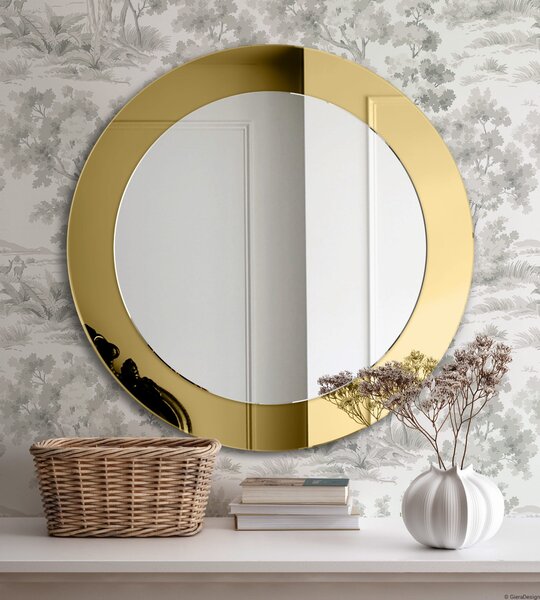 Zrkadlo Lady Gold 80 cm Rozmer: Ø 80 cm