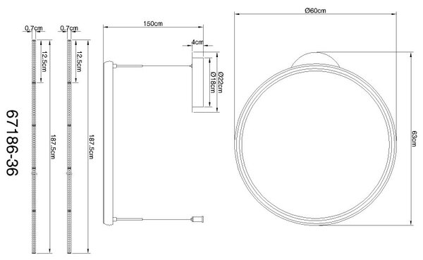 Globo BRIGGS 67186-36 LED závesné stropné svietidlo | 36W LED | 800lm