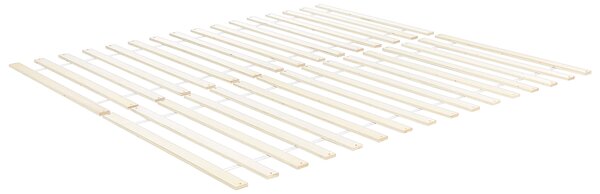 Drevená posteľ s 2 zásuvkami prírodné svetlé borovicové drevo MDF brezové drevo 160 x 200 cm rám postele s čelom