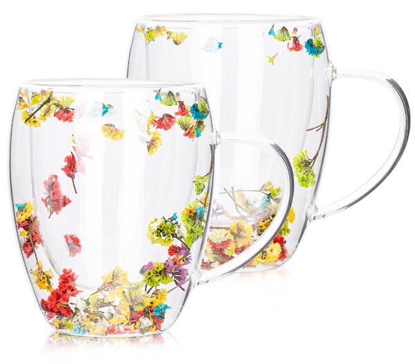4Home Termo pohár Flowers Hot&Cool 350 ml, 2 ks
