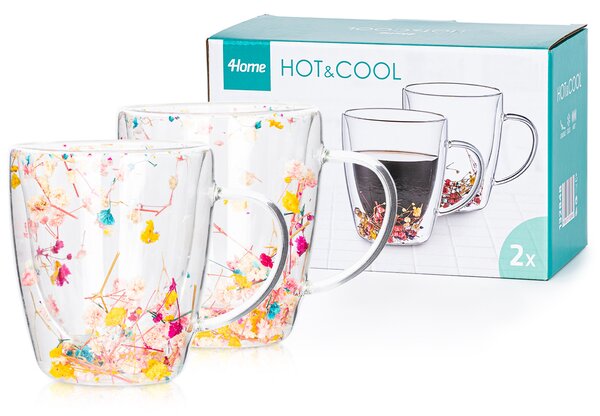 4Home Termo pohár Floral Hot&Cool 300 ml, 2 ks