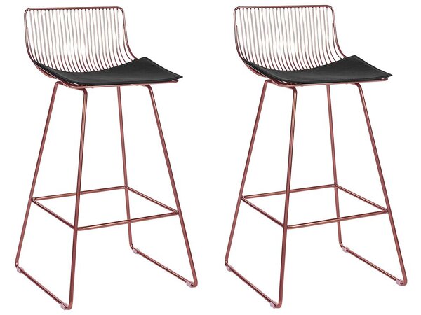 Set 2 ks barových stoličiek Fidelia (ružovozlatá). Vlastná spoľahlivá doprava až k Vám domov. 1079006
