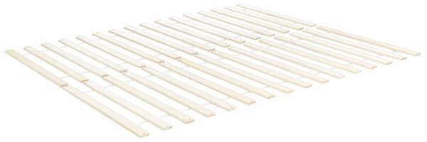 Drevená posteľ s 2 zásuvkami prírodné svetlé borovicové drevo MDF brezové drevo 120 x 200 cm rám postele s čelom
