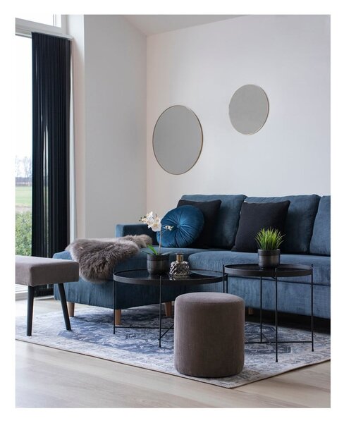 Čierny okrúhly konferenčný stolík ø 70 cm Venezia - House Nordic