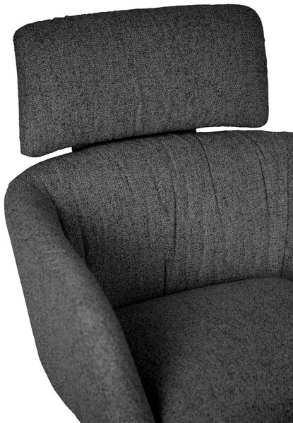 RELAXAČNÉ KRESLO, kov, textil, čierna, tmavosivá Dieter Knoll - Kreslá
