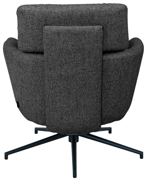 RELAXAČNÉ KRESLO, kov, textil, čierna, tmavosivá Dieter Knoll - Kreslá