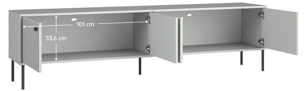 KONDELA TV stolík, 4D, sivá ARIS