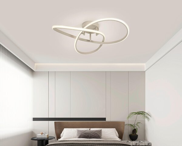 STROPNÉ LED SVIETIDLO, 55/55/15 cm Novel - Interiérové svietidlá