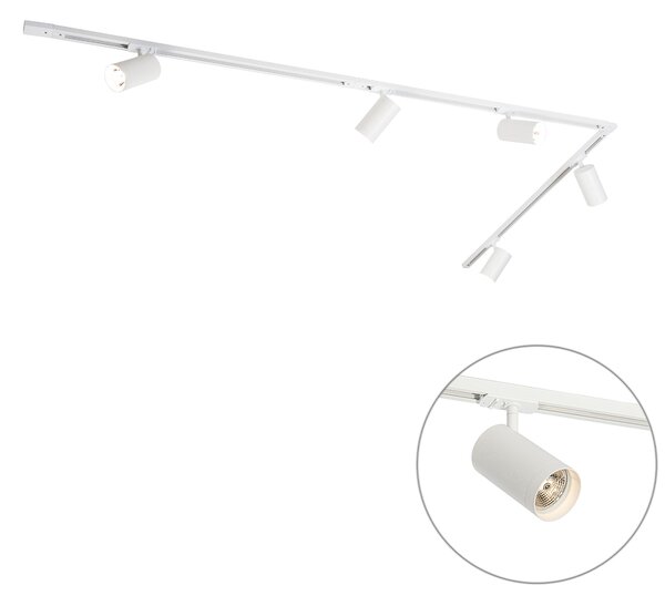 Moderný koľajnicový systém s 5 bielymi reflektormi 1-fázový GU10 70mm - Iconic Jeana Luxe