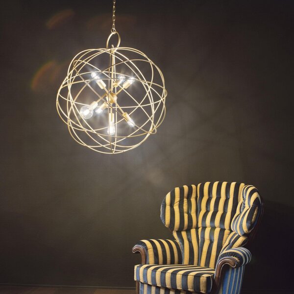 Ideal Lux 156026 závesné stropné svietidlo Konse Oro 6x60W | E27 - zlaté
