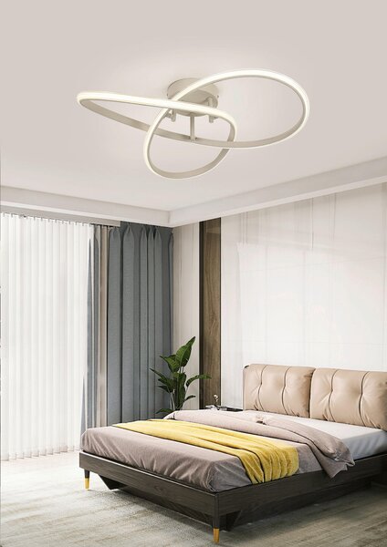 STROPNÉ LED SVIETIDLO, 55/55/15 cm Novel - Interiérové svietidlá