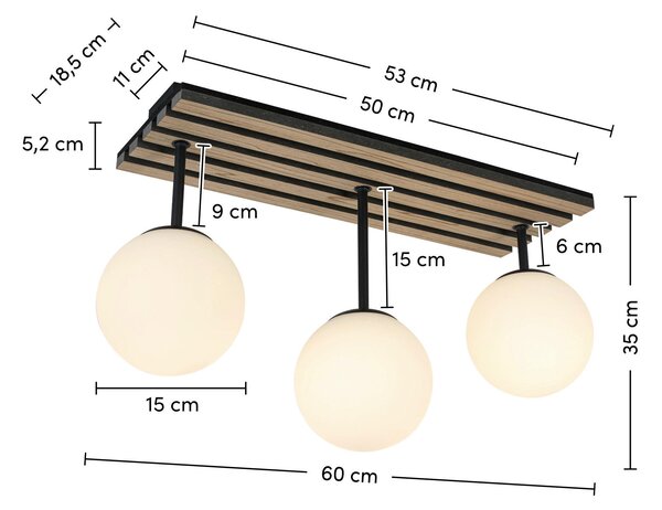 ZÁVESNÉ SVIETIDLO, 60/18,5/35 cm Collett's Monde - Online Only bytové doplnky, Online Only