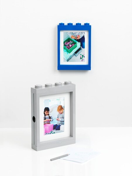 Modrý rámček na fotku LEGO®, 19,3 x 26,8 cm