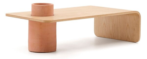 Okrúhly konferenčný stolík v dekore duba v prírodnej farbe 60x110 cm Olaria – Kave Home