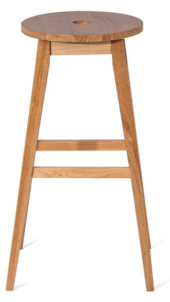 Barová stolička z kaučukového dreva v prírodnej farbe (výška sedadla 75 cm) Club – Essentials
