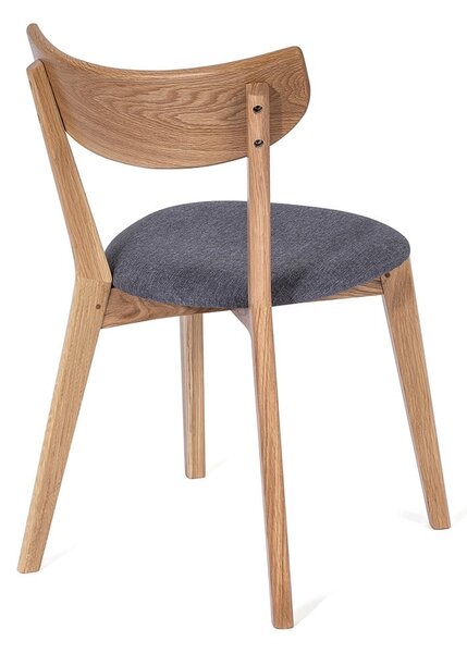 Jedálenská stolička z dubového dreva so šedým sedákom Arch - Essentials
