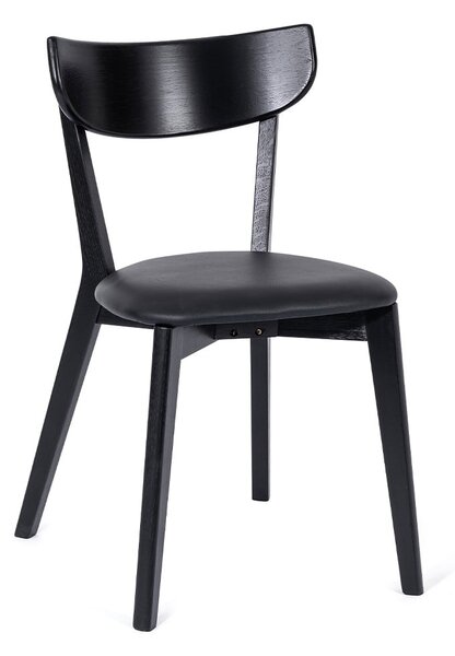 Čierne jedálenské stoličky z dubového dreva v súprave 2 ks Arch - Selection