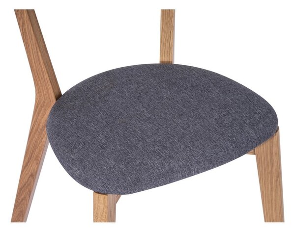 Jedálenská stolička z dubového dreva so šedým sedákom Arch - Essentials