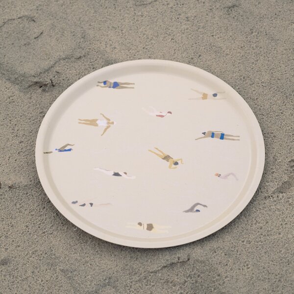 Servírovací podnos Swimmers Sand Ø 38 cm