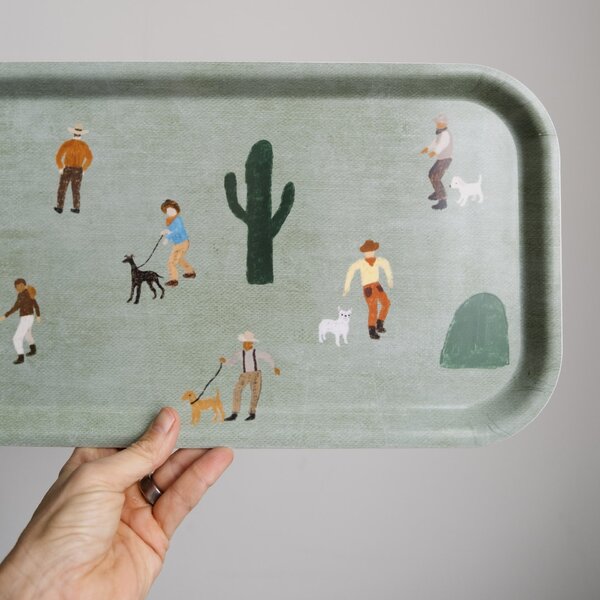 Servírovací podnos Cowboys and Dogs 43 × 22 cm