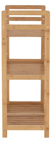 KONDELA 3-policový regál, prírodný bambus, FIORE TYP 1